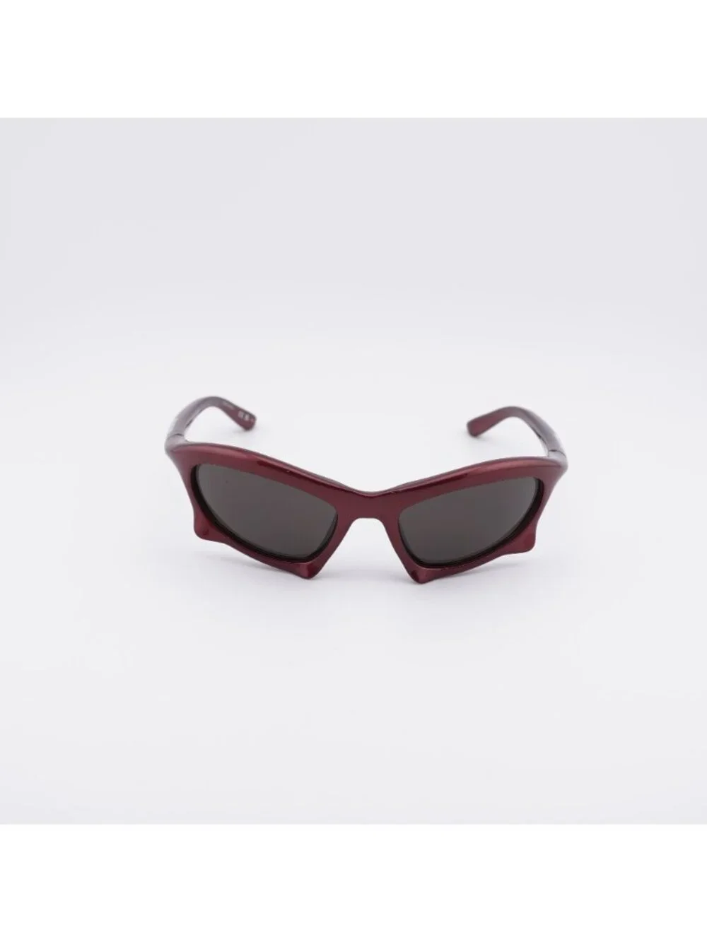 Balenciaga BB0229S 005 Sunglasses Bordeaux Oval Frame, Grey Lenses